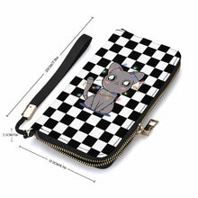 Lade das Bild in den Galerie-Viewer, Vertikale Version PU Leder Börse Geldbörse Portemonnaie Geldbeutel Geldtasche Lang 20x10,5cm mit zweiseitigen verschiedenen Bilder Druck selbst gestalten und bedrucken