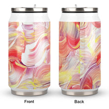 Lade das Bild in den Galerie-Viewer, Vollprint Cola Cup Becher Thermobecher aus Edelstahl 304 mit Deckel und Strohhalm 300ml / 500ml mit Foto Muster Text Logo selbst gestalten und bedrucken