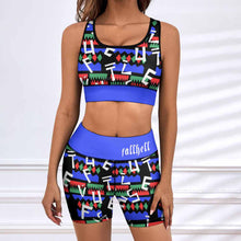 Lade das Bild in den Galerie-Viewer, Vollprint Damen Fitness Trainingsanzug Stretch Tank Top Leggings Set Yoga Set 2 tlg. ABTZ mit Foto Muster Text Logo selbst gestalten und bedrucken