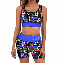 Lade das Bild in den Galerie-Viewer, Vollprint Damen Fitness Trainingsanzug Stretch Tank Top Leggings Set Yoga Set 2 tlg. ABTZ mit Foto Muster Text Logo selbst gestalten und bedrucken