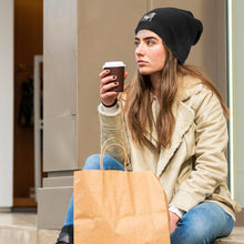 Lade das Bild in den Galerie-Viewer, Warm gefütterte Wintermütze Strickmütze Plüsch Mütze Beanie mit Fotos Muster Text Logo selbst gestalten und bedrucken