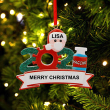 Lade das Bild in den Galerie-Viewer, Weihnachtsmann deko klein Weihnachtsdeko mit Flagge als Anhänger für Weihnachten mit Foto & Text selbst gestalten und bedrucken