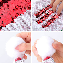 Lade das Bild in den Galerie-Viewer, Weihnachtsmütze Weihnachtshut mit Pailletten grün oder rot selbst gestalten und bedrucken