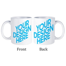 Lade das Bild in den Galerie-Viewer, Weißer Becher (doppelseitiger Druck, verschiedene Muster) selbst gestalten und bedrucken