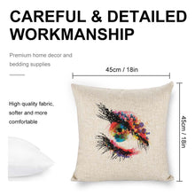 Lade das Bild in den Galerie-Viewer, Weißer Leinen Kissenbezug Kissenhülle beidseitiger Druck mit Foto Text selbst gestalten und bedrucken