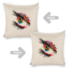 Lade das Bild in den Galerie-Viewer, Weißer Leinen Kissenbezug Kissenhülle beidseitiger Druck mit Foto Text selbst gestalten und bedrucken