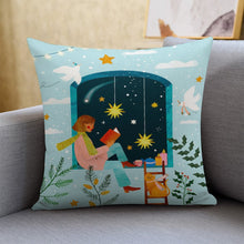 Lade das Bild in den Galerie-Viewer, Weißer Leinen Kissenbezug Kissenhülle einseitiger Druck mit Foto Text selbst gestalten und bedrucken