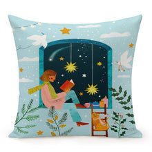 Lade das Bild in den Galerie-Viewer, Weißer Leinen Kissenbezug Kissenhülle einseitiger Druck mit Foto Text selbst gestalten und bedrucken