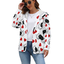 Lade das Bild in den Galerie-Viewer, Winterjacke Mit-klettverschluss Jacken A681 für Damen Frauen selbst gestalten und bedrucken