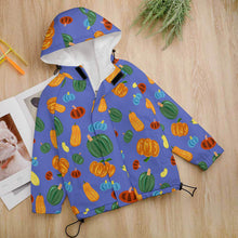 Lade das Bild in den Galerie-Viewer, Winterjacke Modische warme Kurzjacke Printjacke mit Klettblende über dem Reißverschluss A681 für Kinder- und Jugendliche Jungen mit Foto Muster Text selbst gestalten und bedrucken