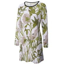 Lade das Bild in den Galerie-Viewer, Wunderschönes NZ015 Kleid mit rundem Ausschnitt mit vollem Arm für Damen / Frauen selbst gestalten und bedrucken