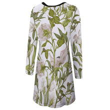 Lade das Bild in den Galerie-Viewer, Wunderschönes NZ015 Kleid mit rundem Ausschnitt mit vollem Arm für Damen / Frauen selbst gestalten und bedrucken