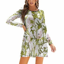 Lade das Bild in den Galerie-Viewer, Wunderschönes NZ015 Kleid mit rundem Ausschnitt mit vollem Arm für Damen / Frauen selbst gestalten und bedrucken