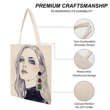 Lade das Bild in den Galerie-Viewer, 38×41cm Beidseitiger Druck Groß Martin Tote Bag Canvas Einkaufstasche Jutebeutel Stoffbeutel selbst gestalten und bedrucken