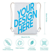 Lade das Bild in den Galerie-Viewer, XB0604001 Segeltuch Canvas Kordelzugbeutel mit Foto selbst gestalten und bedrucken