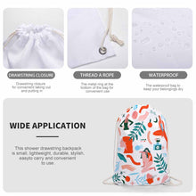 Lade das Bild in den Galerie-Viewer, XB0604002 Kordeltasche Rucksack mit Kordelzug aus Duschvorhang-Tuch selbst gestalten und bedrucken