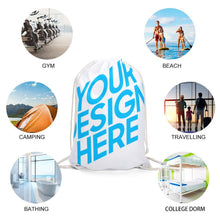 Lade das Bild in den Galerie-Viewer, XB0604002 Kordeltasche Rucksack mit Kordelzug aus Duschvorhang-Tuch selbst gestalten und bedrucken