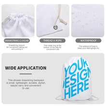 Lade das Bild in den Galerie-Viewer, XB0604002 Kordeltasche Rucksack mit Kordelzug aus Duschvorhang-Tuch selbst gestalten und bedrucken