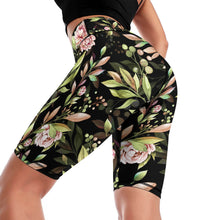 Lade das Bild in den Galerie-Viewer, Yoga Hose 1/2 Kurze Sporthose Biker Short mit einer Eingrifftasche Damen / Frauen Y011B selbst gestalten und bedrucken