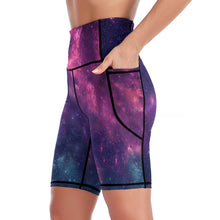 Lade das Bild in den Galerie-Viewer, Yoga Hose 1/2 Yoga Leggings mit zwei Seitentaschen Damen / Frauen selbst gestalten und bedrucken