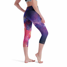 Lade das Bild in den Galerie-Viewer, Yoga Leggings Sport Yoga 2/3 Freizeithose Damen / Frauen Voll-Druck (Multi-Image-Design) aus komfortablen Stretchmaterial selbst gestalten und bedrucken