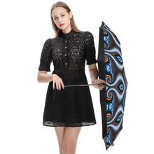 Lade das Bild in den Galerie-Viewer, 3-Falt Manueller Regenschirm Taschenschirm ZYS02-8K mit 3 Segmenten Innenvinyl / Außendruck mit Fotos Logos selbst gestalten und bedrucken