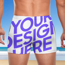 Lade das Bild in den Galerie-Viewer, Multi-Image-Druck Männer / Herren Badeshort Badehose Boxerbadehose mit Fotos Muster Text Logo selbst gestalten und bedrucken