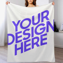 Lade das Bild in den Galerie-Viewer, Tagesdecke Kuscheldecke Wohndecke Flanell Sofadecke Home Living für Zuhause und unterwegs mit Foto Design Motiv Text selbst gestalten und bedrucken (Vertikale Version)