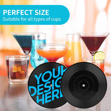 Lade das Bild in den Galerie-Viewer, Untertasse in Form CD-Aufnahme mit Foto Text Muster selbst gestalten und bedrucken