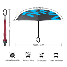 Lade das Bild in den Galerie-Viewer, Der umgekehrte verkehrte Regenschirm Innovativer Schirm mit Foto Text selbst gestalten und bedrucken