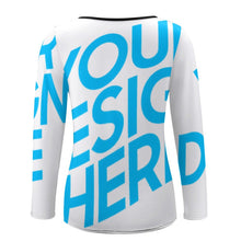 Lade das Bild in den Galerie-Viewer, Langarmshirt mit großem U-Ausschnitt NZ151 für Damen Frauen mit Foto selbst gestalten und bedrucken