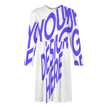Lade das Bild in den Galerie-Viewer, Einzelbild-Design Mädchen Langarm Kleid Jerseykleid A-Linien-Kleid F6Q mit Foto Design Motiv Text selbst gestalten und bedrucken