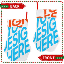 Lade das Bild in den Galerie-Viewer, All Print Weihnachtsstrümpfe in Hundepfotenform mit Foto Design Motiv Text selbst gestalten und bedrucken