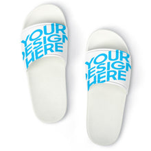 Lade das Bild in den Galerie-Viewer, Damen / Herren Hausschuhe Badesandale Pantoffeln PVC Slippers Badepantolette schwarz / weiß selbst gestalten und bedrucken