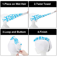 Lade das Bild in den Galerie-Viewer, Schnelles Trocknen Haare Handtuch Turban Mütze Hut aus Frottee selbst gestalten und bedrucken mit Foto selbst gestalten und bedrucken