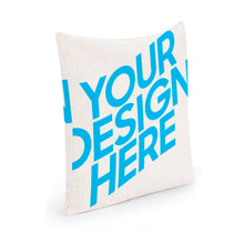 Lade das Bild in den Galerie-Viewer, Weißer Leinen Kissenbezug Kissenhülle beidseitiger Druck mit Foto Text selbst gestalten und bedrucken