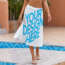 Lade das Bild in den Galerie-Viewer, Mittellange Rock NZ030 für Damen / Frauen mit Foto Text selbst gestalten und bedrucken