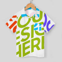 Lade das Bild in den Galerie-Viewer, Multi-Image-Design Kinder Jungen Kurzarmhemd Kurzärmeliges Hemd 225 mit Foto Design Motiv Text selbst gestalten und bedrucken