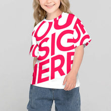 Lade das Bild in den Galerie-Viewer, Einzelbild-Design Kinder Kurzarm T-Shirt TSHIRT Mesh - Mädchen / Jungen mit Foto Design Motiv Text selbst gestalten und bedrucken