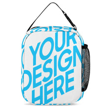 Lade das Bild in den Galerie-Viewer, Einzelbilddruck isolierte Lunch Tasche Lunchbag Wiederverwendbare Thermo-Tragetasche für Schulen, Picknick, Arbeit, Reisen mit Fotos Muster Text Logo selbst gestalten und bedrucken
