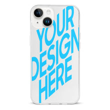 Lade das Bild in den Galerie-Viewer, Personalisierte TPU Clear Cover iPhone 14 / iPhone 14 Plus / iPhone 14 Pro / iPhone 14 Pro Max Handyhülle Schutzhülle mit Fotos Muster Text Logo selbst gestalten und bedrucken