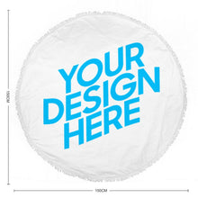 Lade das Bild in den Galerie-Viewer, Rundes Strandtuch 60"×60" selbst gestalten und bedrucken