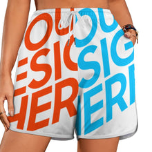 Lade das Bild in den Galerie-Viewer, Multi-Image-Druck Damen / Frauen Badeshort schnelltrocknende Badehose YH32 mit Fotos Muster Text Logo selbst gestalten und bedrucken