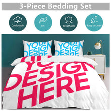 Lade das Bild in den Galerie-Viewer, Dicke Foto Bettwäsche 3 teilig (1 Bettbezug und 2 Kissenbezüge mit doppelseitigem Druck, alles individuell gestaltbar) mit Foto Design Motiv Text selbst gestalten und bedrucken