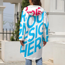 Lade das Bild in den Galerie-Viewer, Langmantel Wintermantel Winterjacke Outdoorjacke mit Kapuze A677 für Damen Frauen mit Foto Muster Text selbst gestalten und bedrucken