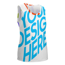 Lade das Bild in den Galerie-Viewer, Multi-Image-Druck Damen / Frauen Tanktop Crewneck mit schönen Ausschnitt-Details YB mit Fotos Muster Text Logo selbst gestalten und bedrucken