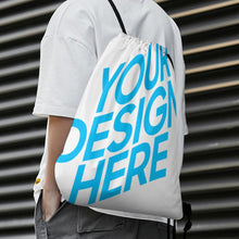 Lade das Bild in den Galerie-Viewer, Segeltuch Canvas Kordelzugbeutel Kordeltasche Rucksack mit Kordelzug 35*42cm mit Fotos Muster Text Logo selbst gestalten und bedrucken