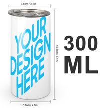 Lade das Bild in den Galerie-Viewer, 304 Edelstahl Vertikale Becher mit Deckel Thermobecher 300ml mit Fotos Muster Text Logo selbst gestalten und bedrucken