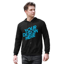Lade das Bild in den Galerie-Viewer, Herren Kapuzenpullover Hoodie / Sweatshirt mit Kapuze mit Taschen / Frontdruck mit Foto Text selbst gestalten und bedrucken