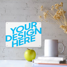 Lade das Bild in den Galerie-Viewer, 14*20cm Horizontale Version Metallschild Blechschilder Deko Schild mit Spruch Wand- und Türdeko mit Fotos Text selbst gestalten und bedrucken